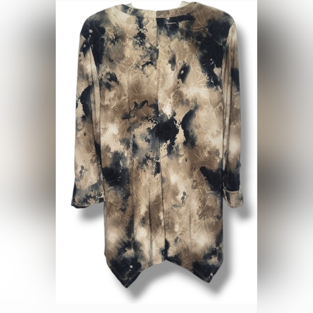 Cocomo Women's Black and Tan Blouse - Picture 2 of 3